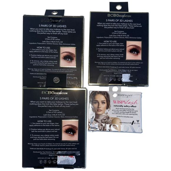 3D Eyelash Extension Volume Wispy Lash Falsies 16 Pairs with Glue Starter Kits - Picture 8 of 11
